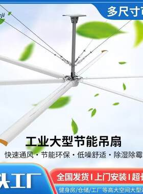 源头工厂工业风扇7米3永磁变频大吊扇低噪音通风降温节能6叶风扇