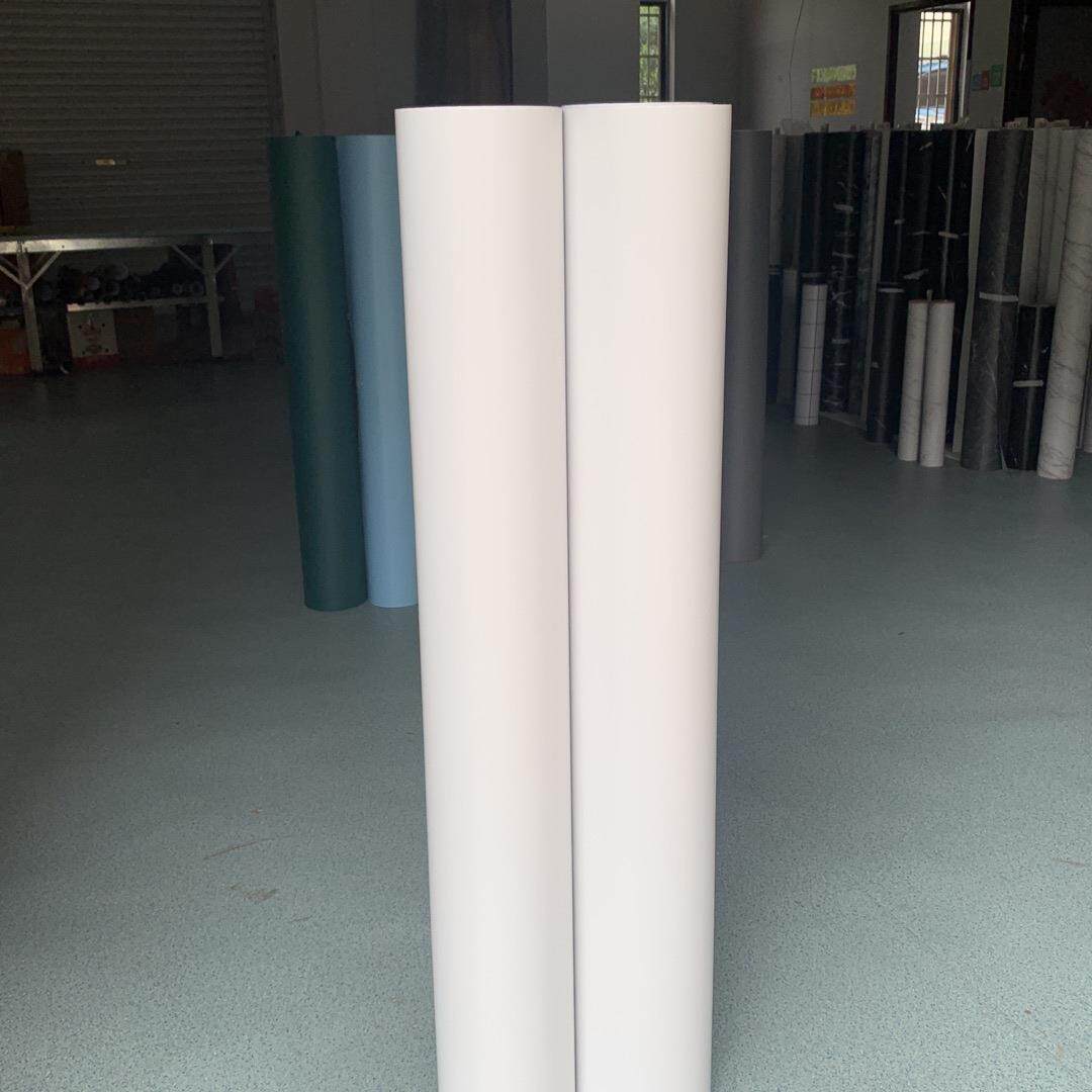 加厚米白色背胶自粘墙纸壁纸展柜展示装饰贴膜翻新贴纸波音软片