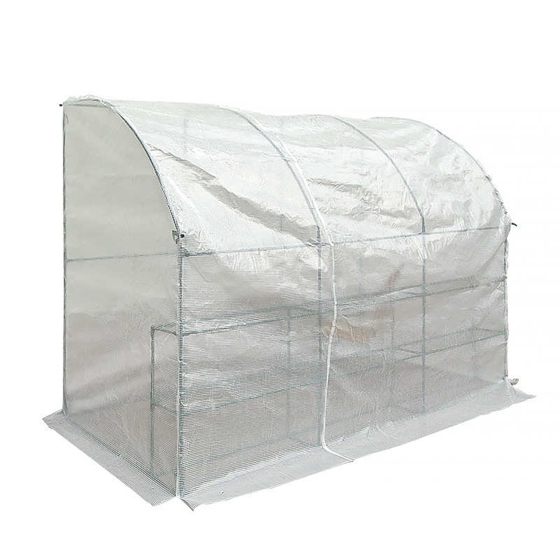 半边暖房多肉阳台庭院多层盆栽花架温室保温钢管大棚防雨防冻棚