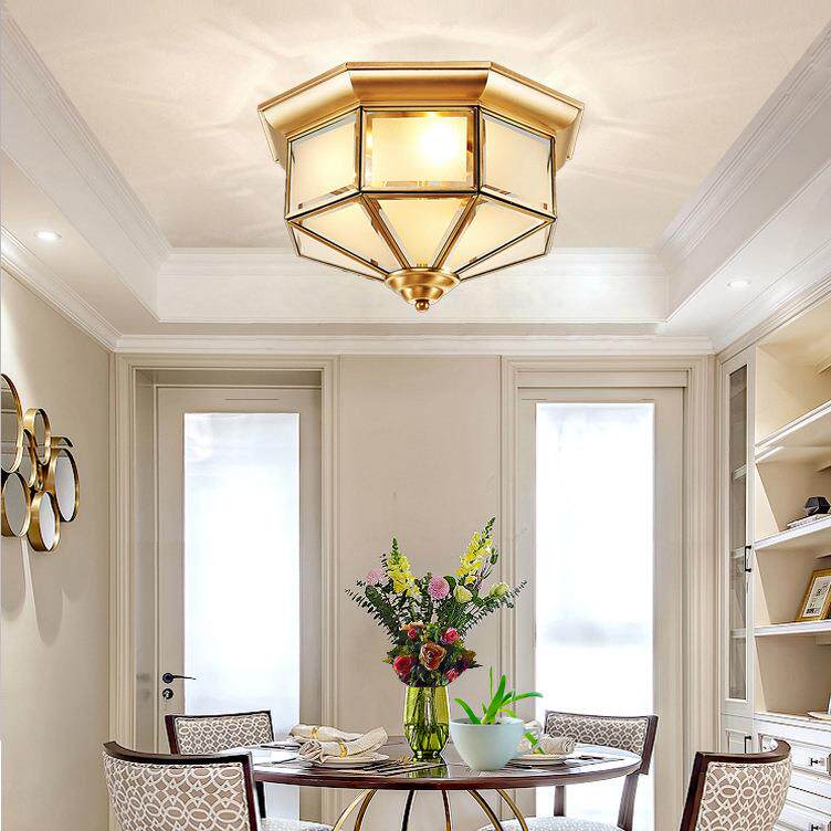 美式全铜吸房顶灯卧室台过道走廊灯984厨灯入欧式仿古阳门厅玄关