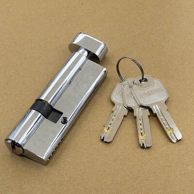 坚朗锁芯KIL3257断桥铝合金平开门带钥匙单开双开关纯铜通用门锁