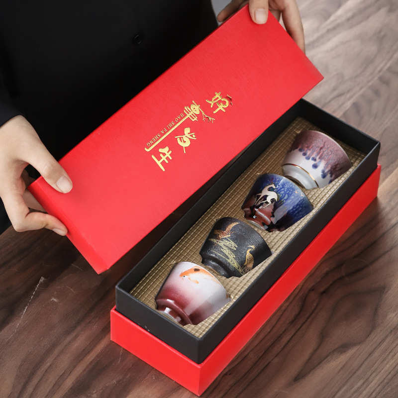 家用简约茶盏日式主人杯品茗杯创意茶杯套装办公室功夫茶具个人杯