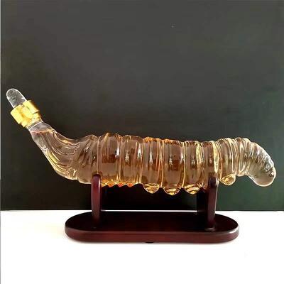 新品LPH冬虫夏草瓶异形玻璃高硼硅玻璃瓶酒瓶高档璃瓶玻虫草酒泡