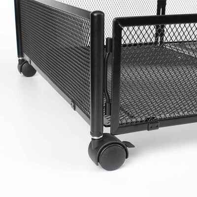 抽拉式铁床JSD0027底收纳架可卸大容量储物架衣艺带拆滑轮收纳车