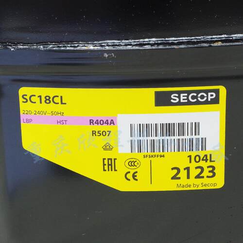 丹佛斯 思科普压缩机SC18CL 104L2123(5/8匹 468W） R404冰箱冰柜