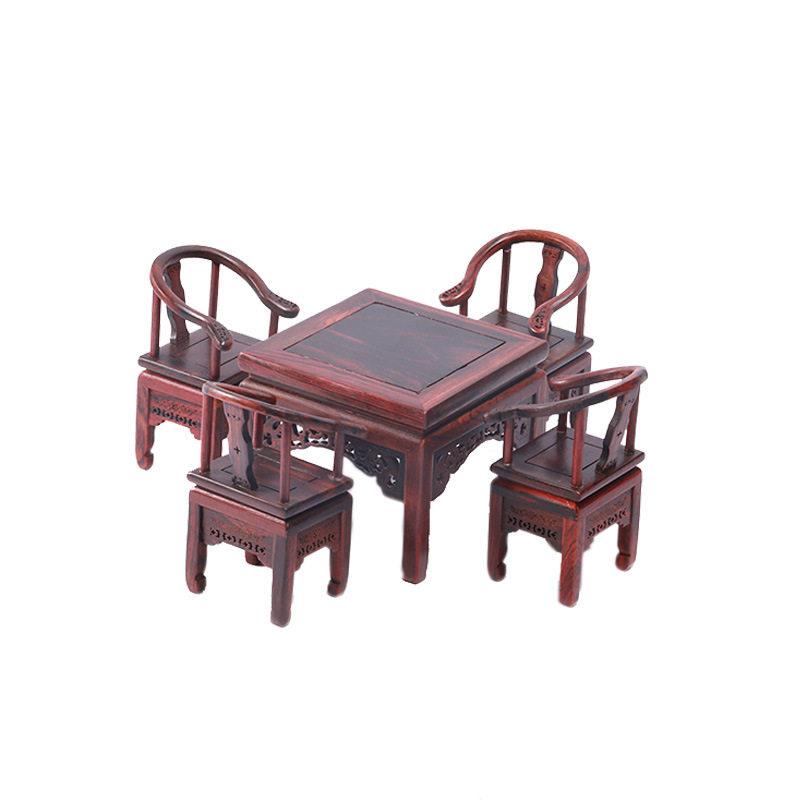 红酸枝微型家具迷你小摆件复古模型微缩柜子罗汉床明清古典工艺品