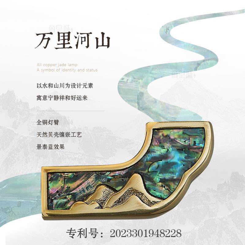 新中式led风扇灯吊扇灯餐厅隐形静音电扇灯全铜客厅餐厅风扇吊灯