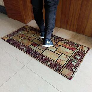 欧式入户进门门厅橡胶地垫门口半圆形蹭土防滑脚垫复古门垫子室外