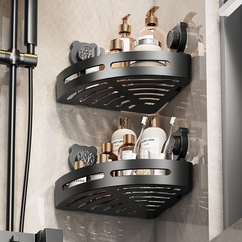 卫生间吸盘浴室打孔卫浴置物架