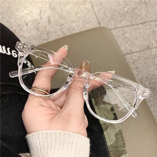 Transparent Optical Glasses for Women Blue Light Blocking Ey