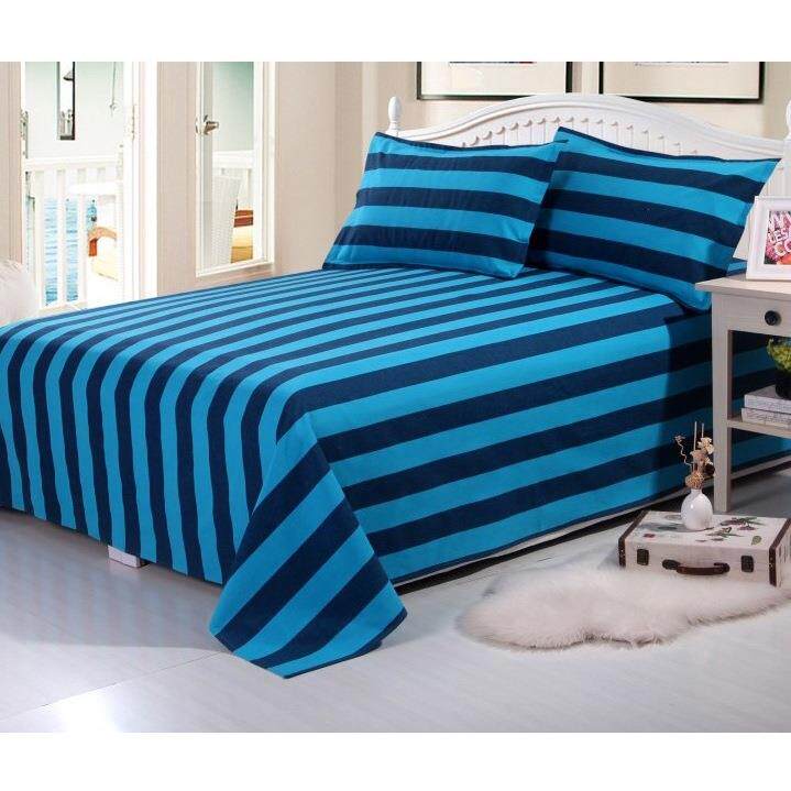 清理库存棉山东手工老粗布床单双人单人床单条纹被套枕套