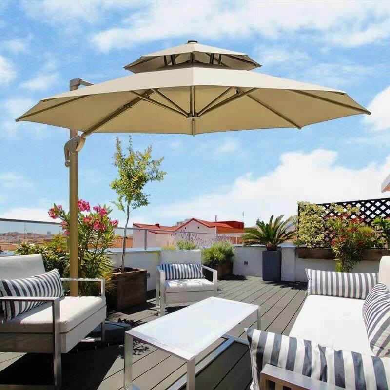 户外遮阳伞庭院专用 罗马伞设计露台防晒 摆摊露天大伞棚别墅适用