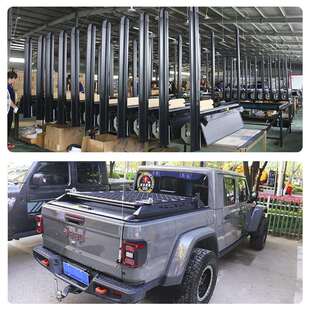 gladiator角斗士皮卡卷帘推拉伸缩后盖铝合金玄武款升级加厚防盗