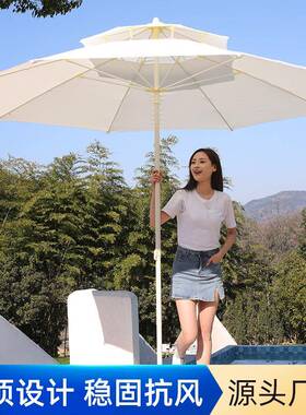 庭院伞太阳伞遮阳伞大雨伞超大户外商用摆摊伞广告伞中柱圆伞雨棚