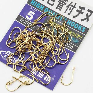 千又鱼钩 大物歪嘴鱼钩 海钓矶钓黑鲷专用大包装管付金钩带环孔圈