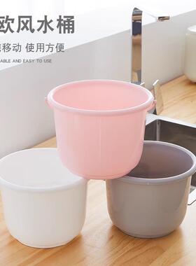 迷你小水桶塑料桶厨房提水桶灰色打扫卫生小桶儿童沙滩玩具收纳桶