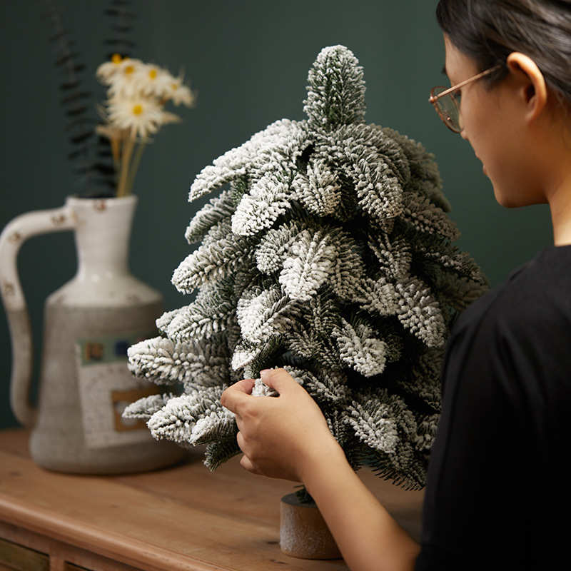 /45装饰品60绒桌面摆件圣诞树90cm/仿真迷你树雪植圣诞pe新品