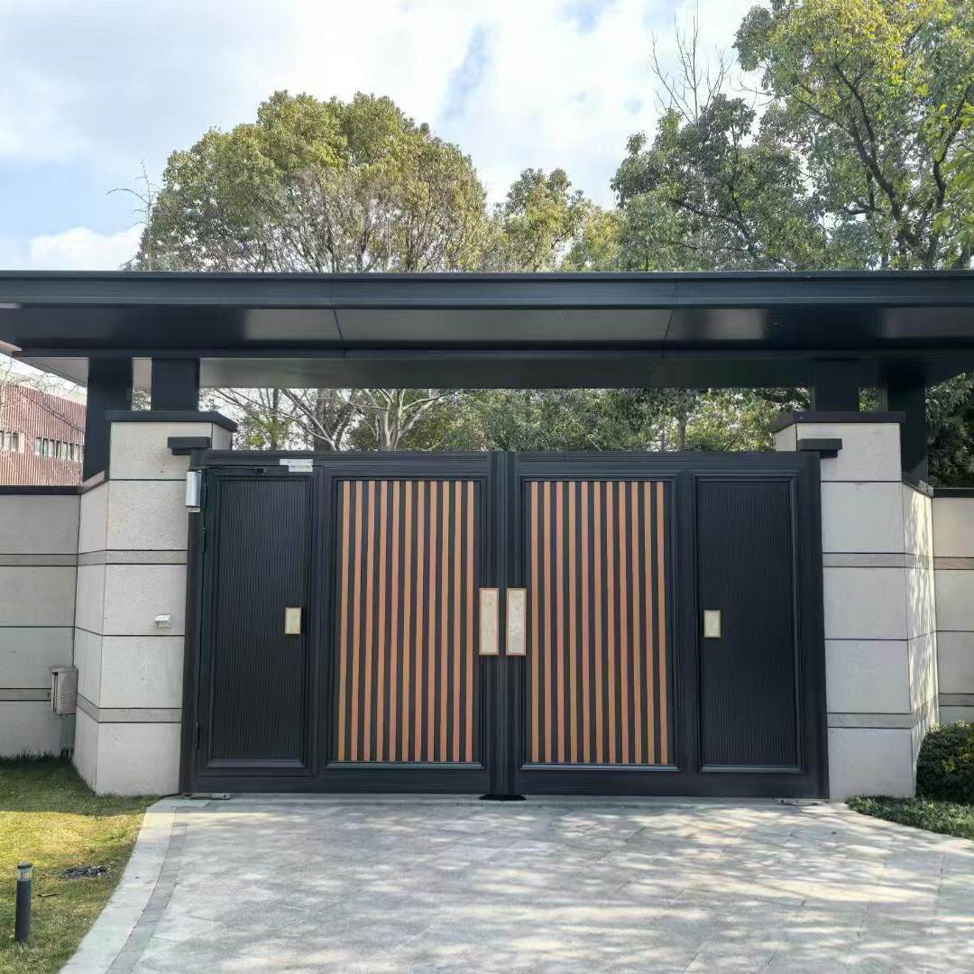 铝合金庭院门头铝艺别墅大门农村自建房院子门顶花园门新中式门楼