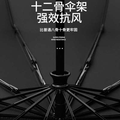 纯色风抗两用加固雨伞骨学生全自动男女结实12简约大号晴雨遮阳伞