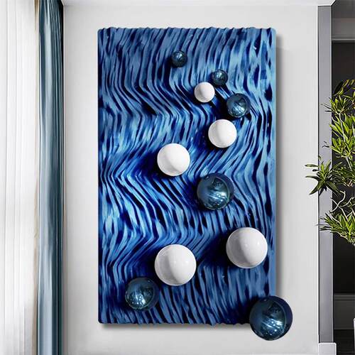 客厅玄关浮雕画现代简约轻奢装饰画商场展厅餐厅立体木雕画艺术画