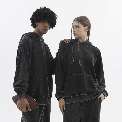 High Level Mens Hoodie - 360Gsm Stone Washed Plush Soft