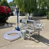 筛式 鸡粪液固分离机粪便固液斜分离机滤不KWN锈钢粪便脱水机网浚