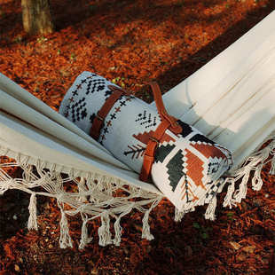 户外露营网色杏餐点防潮垫秋游风野餐 春游ins布垫郊游红野