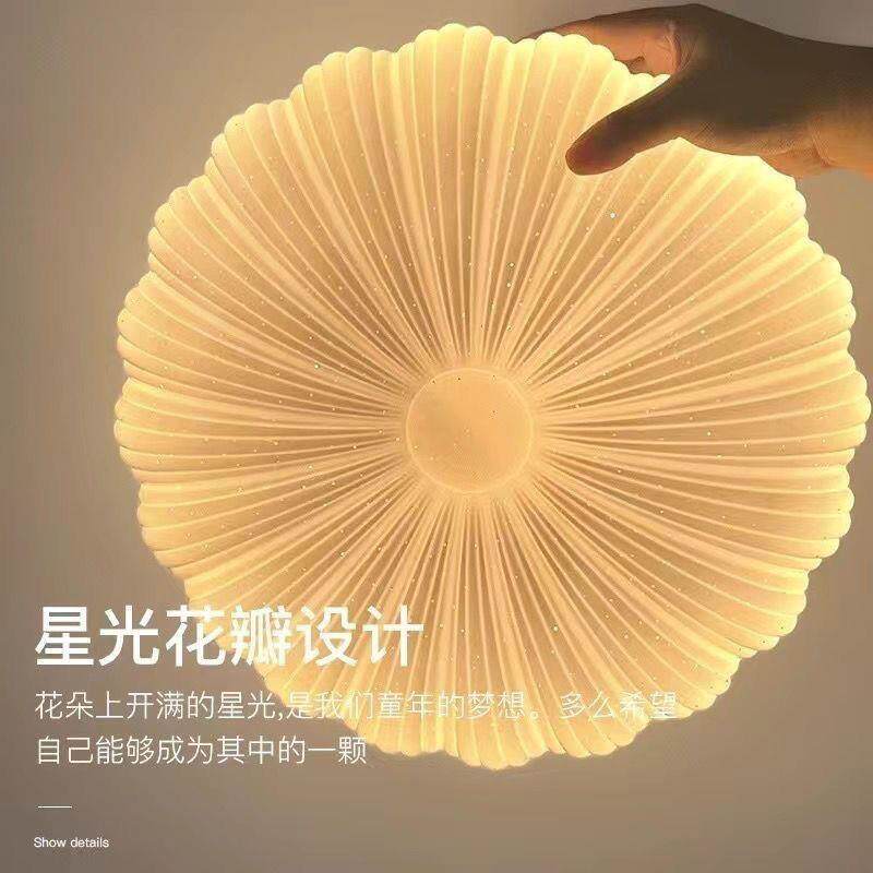 花形吊顶吸顶灯家用房间灯光超亮强光遥控新款led客厅圆形卧室灯图片