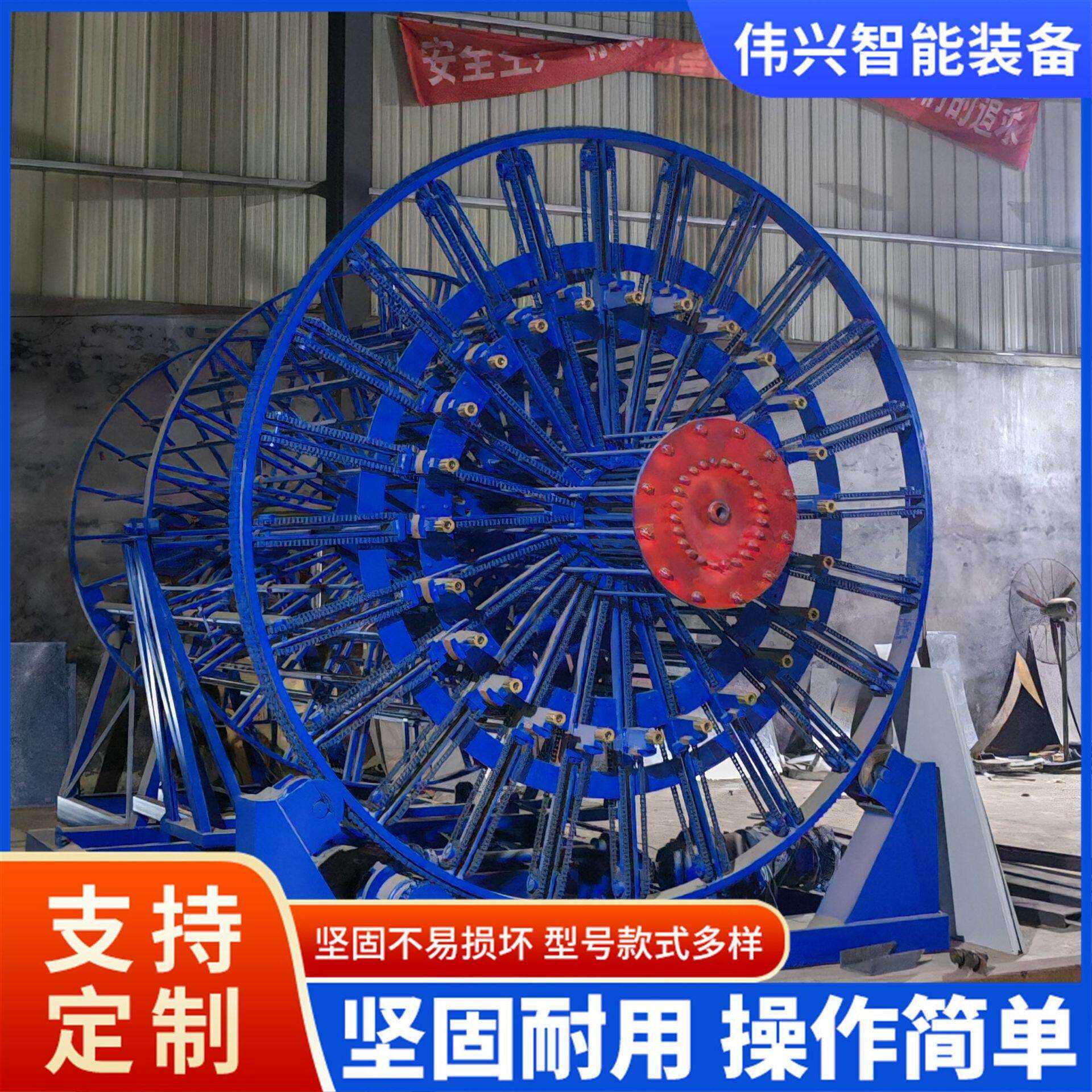全自动钢筋笼滚焊机 自动水泥管焊接缠绕成型设备 钢筋滚笼机