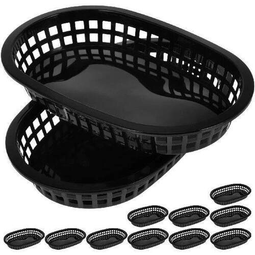 12 Pcs French Fries Hamburger Basket Snack Trays Bread
