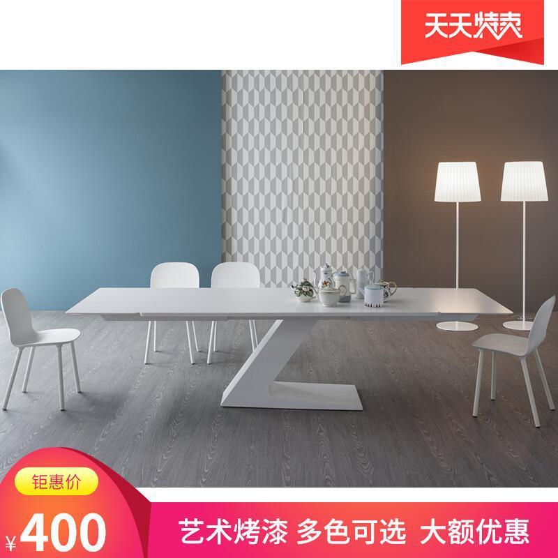 LOFT北欧设计师实木办公桌白色会议桌个性餐桌简约现代电脑桌书桌