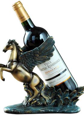 新款工艺现代饰简BKD2286品约飞马红酒架摆欧式创意艺术玄关件酒