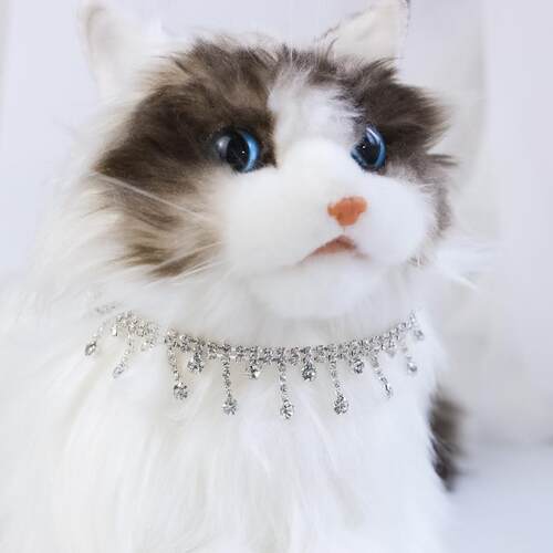 特价境物宠项圈小猫猫咪狗狗水钻链贵妇饰品跨爆闪可项调节