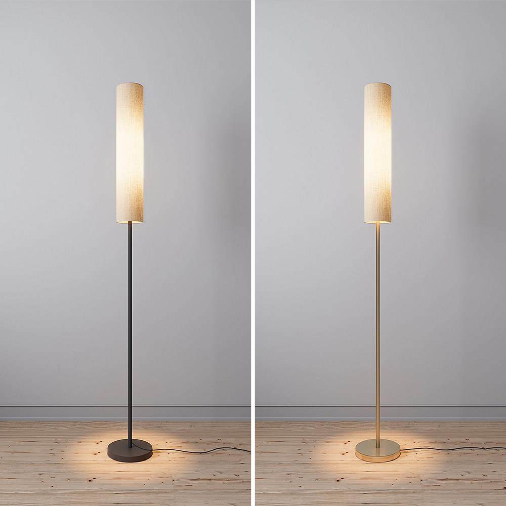 现代简约客厅长筒落地灯卧室床头布艺立式台灯北欧极简温馨氛围灯