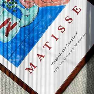 金鱼马蒂斯孟菲斯包豪斯装 小众艺术挂画可定制 饰画多巴胺风格