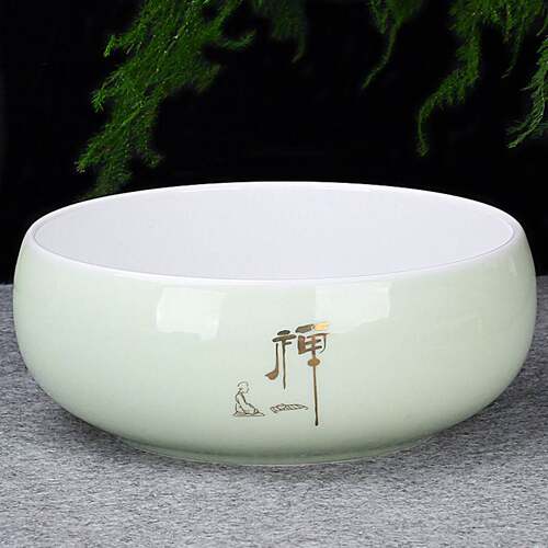 厂家茶洗陶瓷 洗茶碗笔洗茶碗水仙花盆 大号功夫茶具配件青瓷