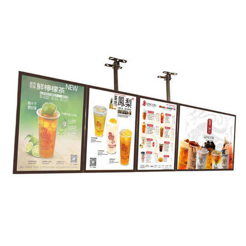 电视磁吸灯箱铝合金悬挂超薄电视灯箱奶茶店LED点餐价目表灯箱