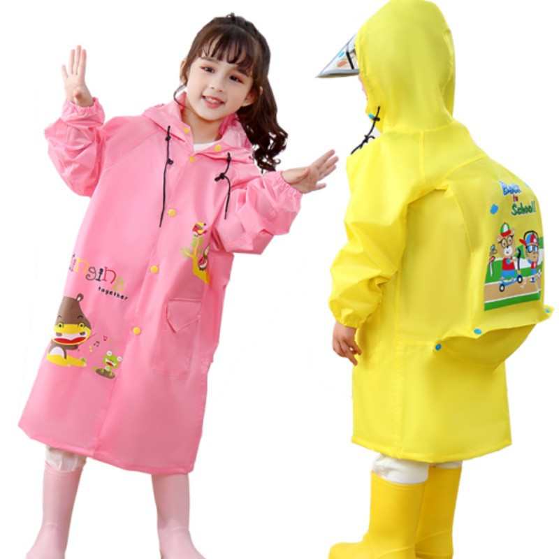 儿童雨衣幼儿园小学生小孩上学全身男童女童大童宝宝卡通雨披批发