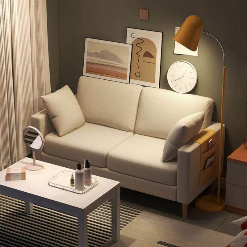 办公沙发现代简约会客接待三人布艺沙发小户型出租房休息简易沙发