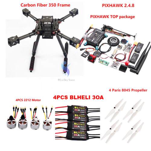 博立方碳纤维F350 PIXHAWK2.4.8 TOP套餐 M8N飞行控制器