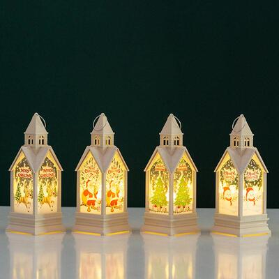Christmas decoration portable wind lamp castle night light