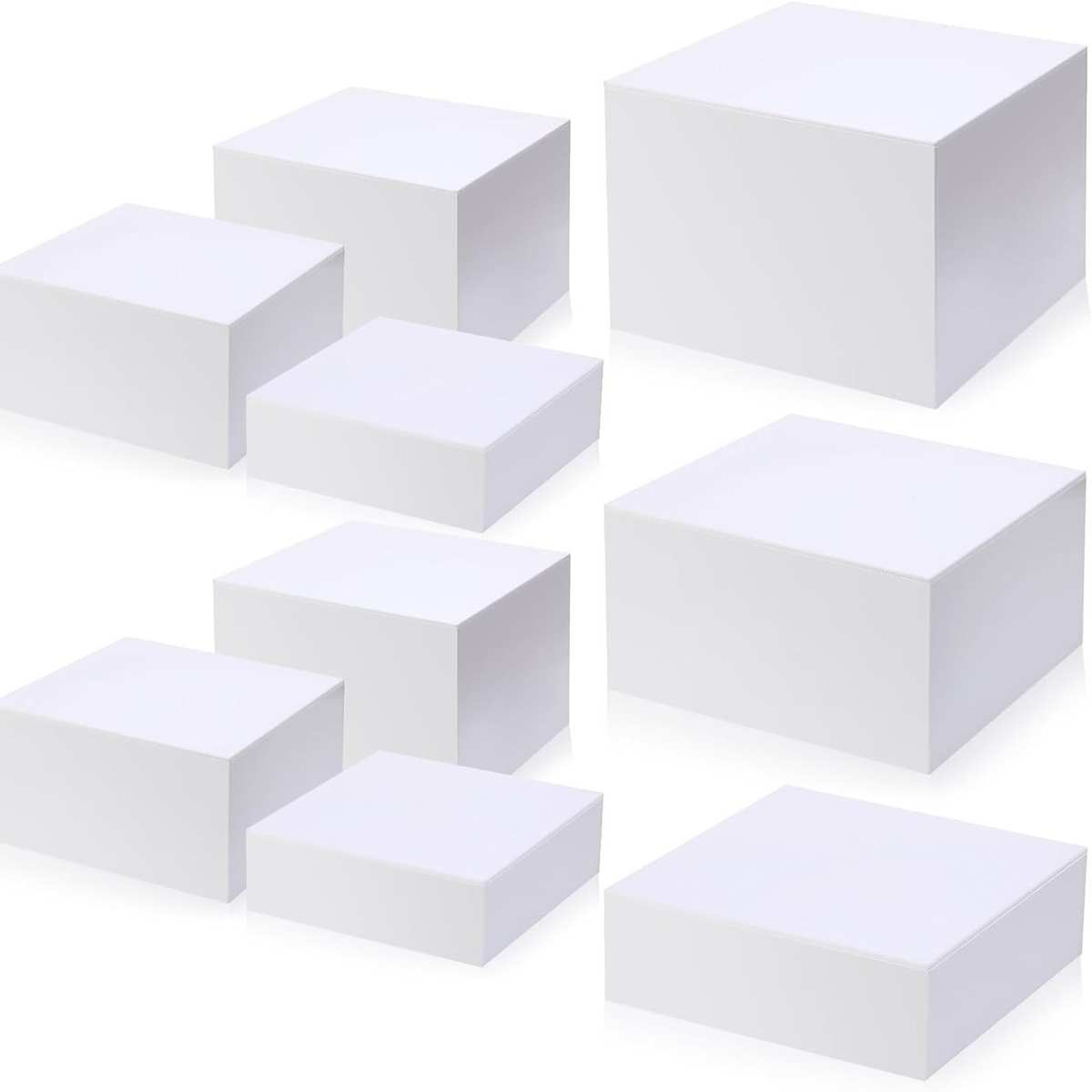 定制亚克力白色369件套5面立方体展示盒3个尺寸适用日常居家收纳
