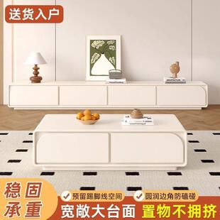 实木电视柜落地茶几组合简约小户型意式家用路由器收纳柜新款环保
