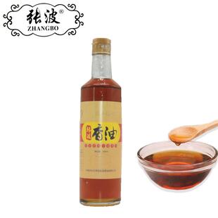 河南兰考特产张波香油玻璃瓶500ml 纯正芝麻油家用调味月子小磨油