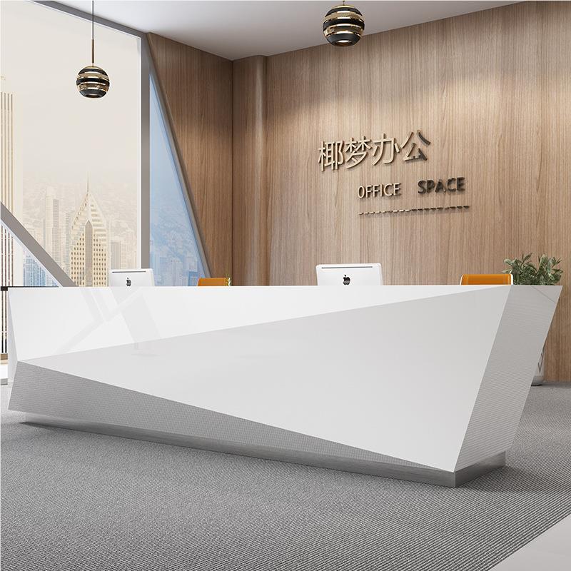 公司烤漆收形前台容接待台办公桌创YM050意异吧台美院银台简约现