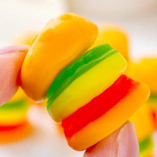 大罐装 500g汉堡橡皮软糖糖果儿童小零食QQ糖喜糖