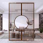 办公室餐厅铁艺屏风 入户门玄关不锈钢屏风 新中式 铁艺隔断屏风
