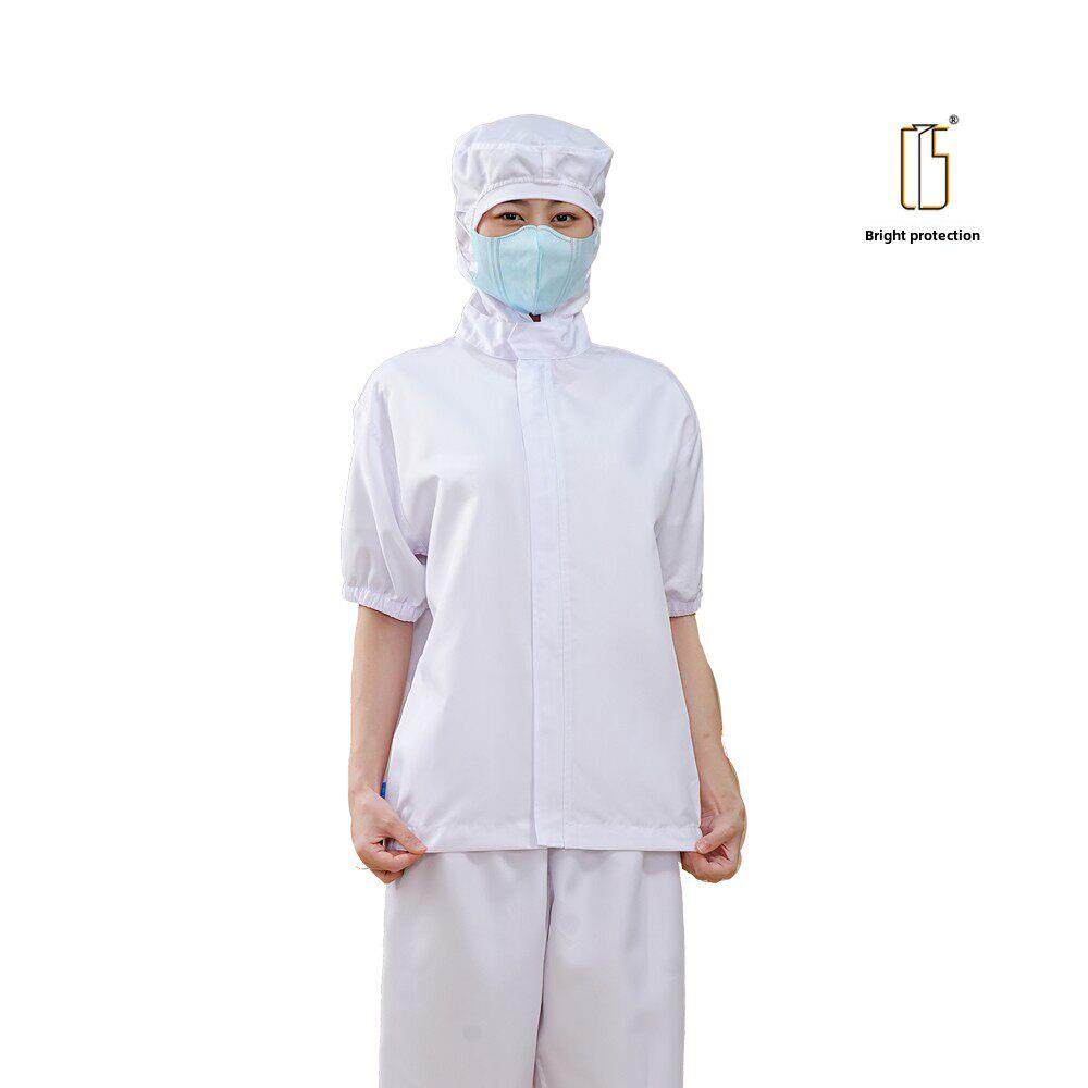 食品厂专用工作服短袖车间工作服夏季薄款连帽套装男女款包邮新款