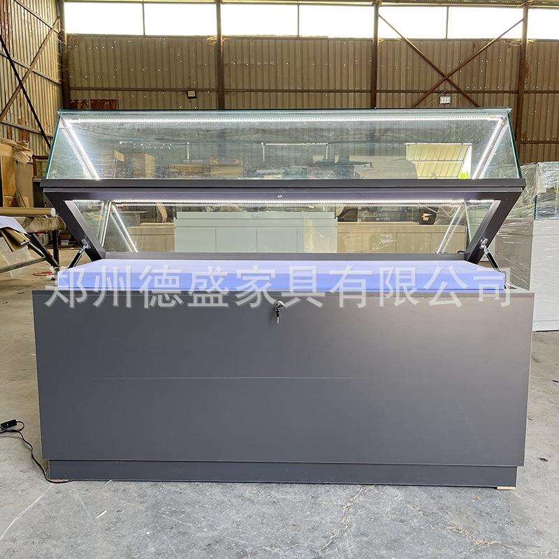液压展示柜防尘LED高档陈列柜展示柜 博物馆展览品玻璃罩子展示柜