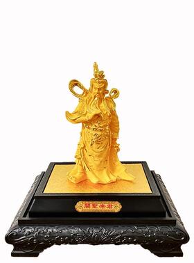 绒沙金工艺品武圣关公摆件家居室内装饰品店铺公司开业乔迁礼品